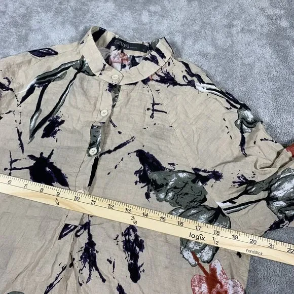 Zanzea Collection Floral Quarter Button Tunic Blouse Size XL Women’s - Picture 9 of 10